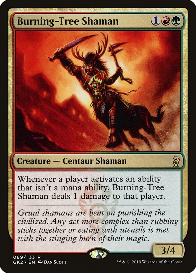 Burning-Tree Shaman [Ravnica Allegiance Guild Kit] | Tabernacle Games