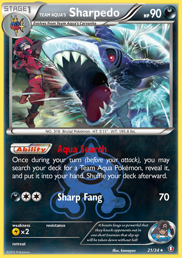 Team Aqua's Sharpedo (21/34) [XY: Double Crisis] | Tabernacle Games