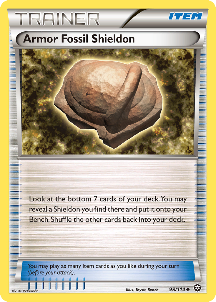 Armor Fossil Shieldon (98/114) [XY: Steam Siege] | Tabernacle Games