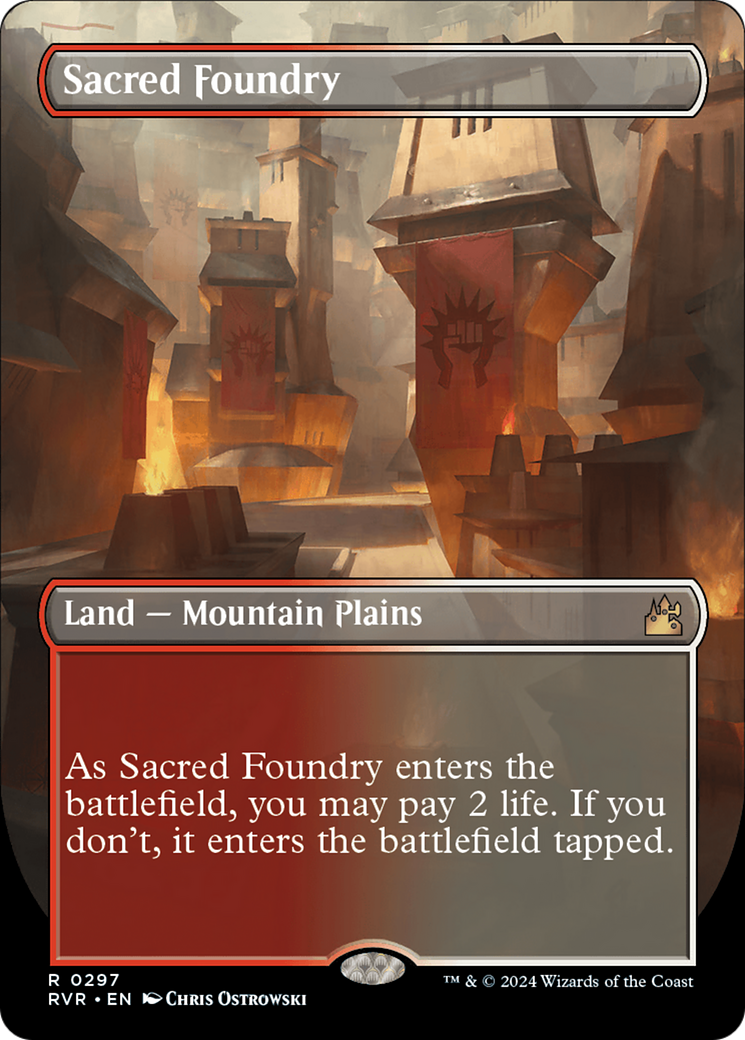 Sacred Foundry (Borderless) [Ravnica Remastered] | Tabernacle Games