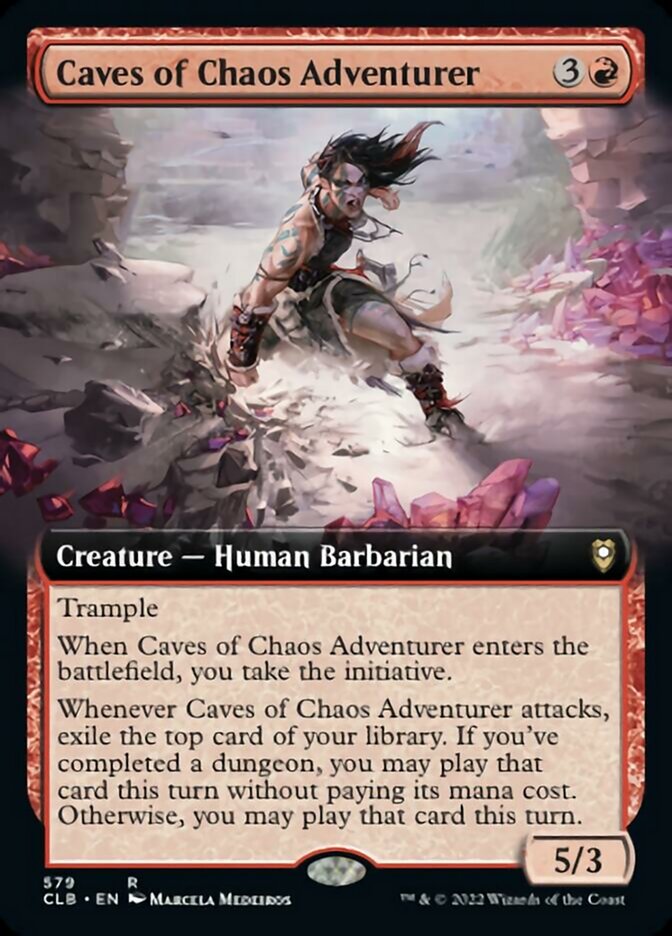 Caves of Chaos Adventurer (Extended Art) [Commander Legends: Battle for Baldur's Gate] | Tabernacle Games