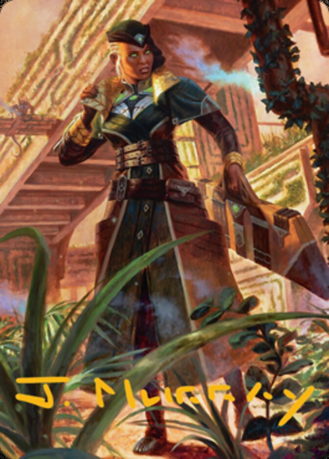 Vivien on the Hunt Art Card (Gold-Stamped Signature) [Streets of New Capenna Art Series] | Tabernacle Games