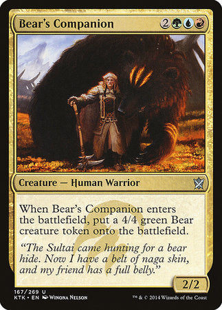 Bear's Companion [Khans of Tarkir] | Tabernacle Games