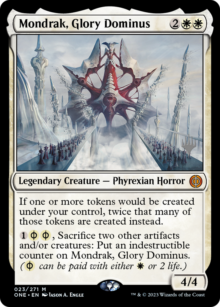 Mondrak, Glory Dominus (Promo Pack) [Phyrexia: All Will Be One Promos] | Tabernacle Games