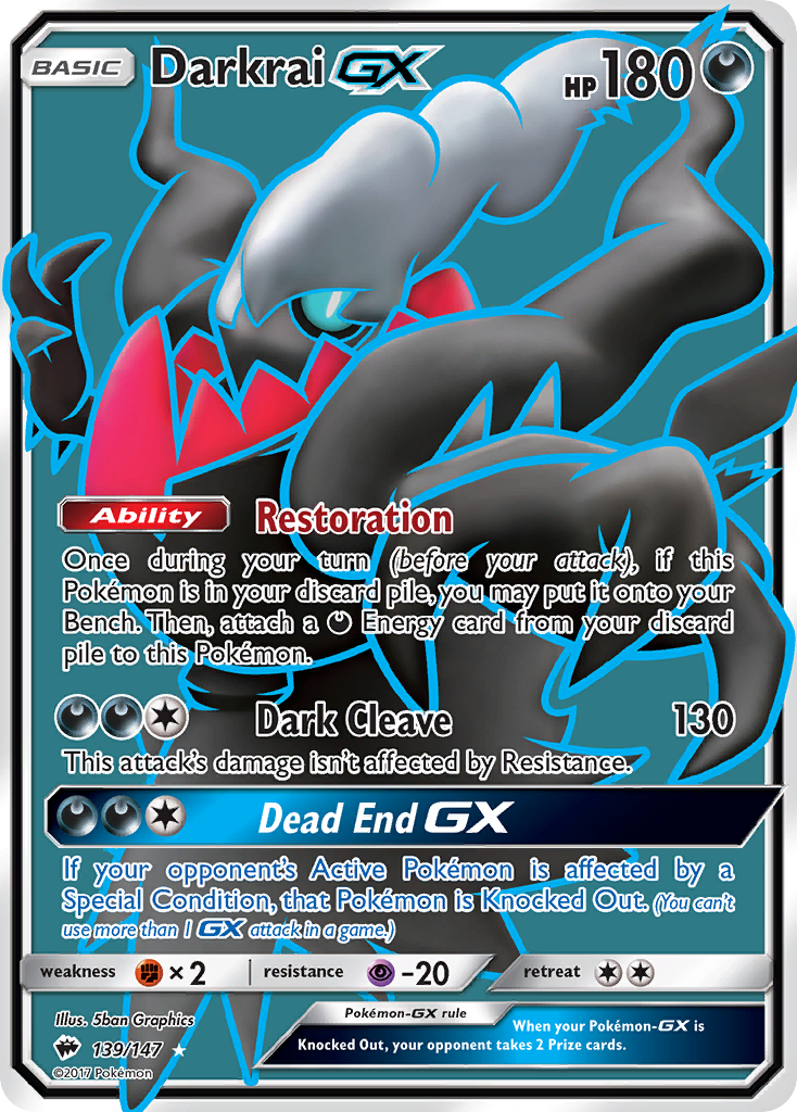 Darkrai GX (139/147) [Sun & Moon: Burning Shadows] | Tabernacle Games