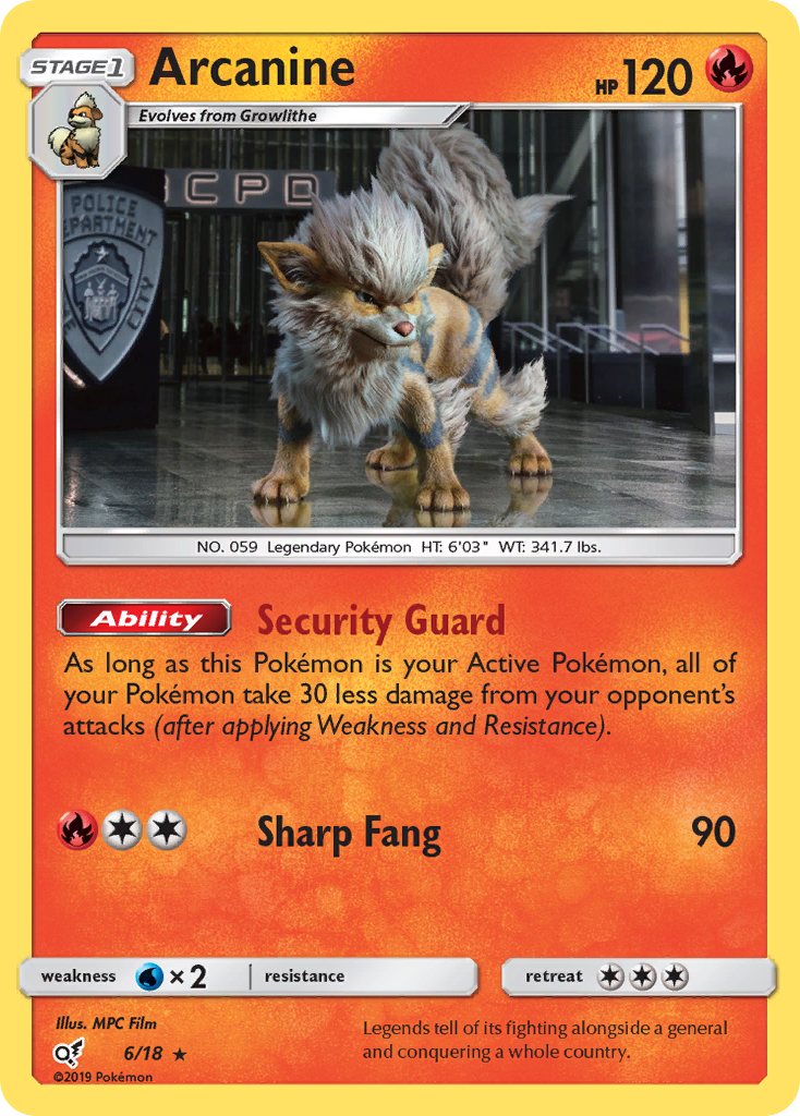 Arcanine (6/18) [Sun & Moon: Detective Pikachu] | Tabernacle Games