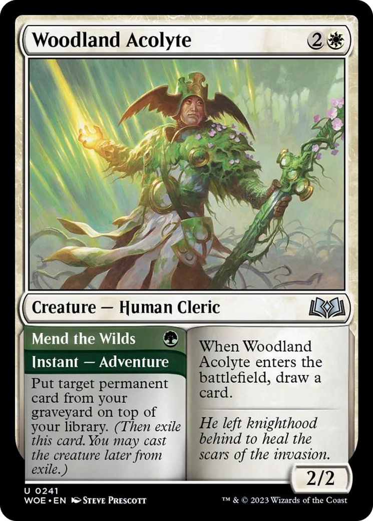 Woodland Acolyte // Mend the Wilds [Wilds of Eldraine] | Tabernacle Games