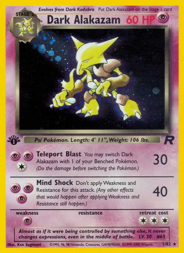 Dark Alakazam (1/82) [Team Rocket 1st Edition] | Tabernacle Games