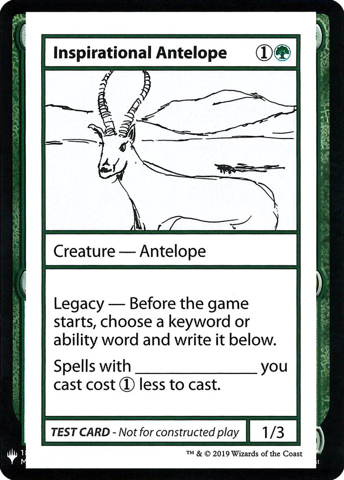 Inspirational Antelope [Mystery Booster Playtest Cards] | Tabernacle Games