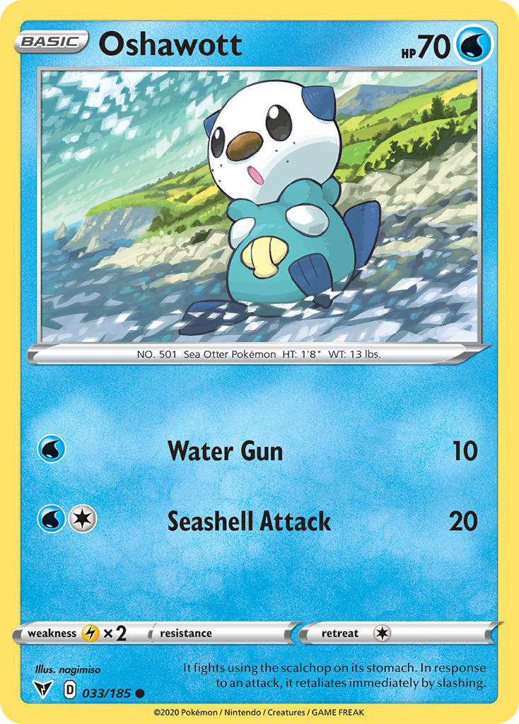 Oshawott (033/185) [Sword & Shield: Vivid Voltage] | Tabernacle Games