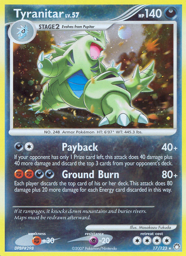 Tyranitar (17/123) [Diamond & Pearl: Mysterious Treasures] | Tabernacle Games