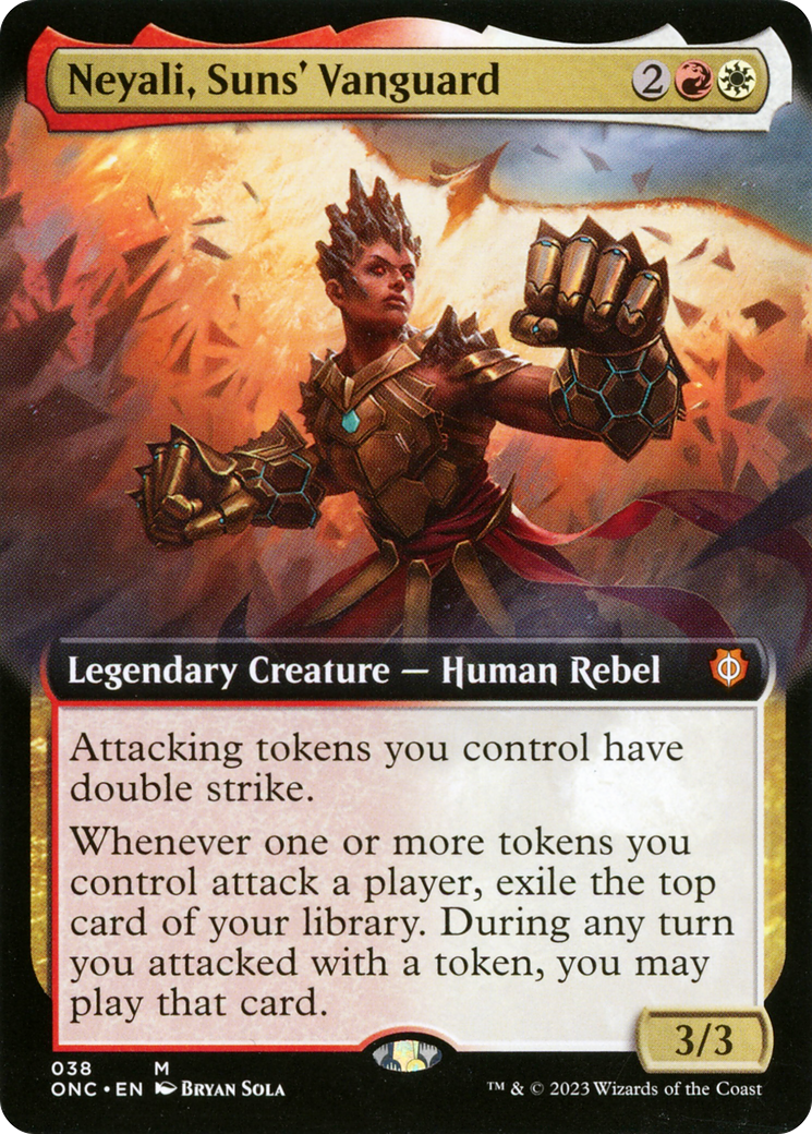 Neyali, Suns' Vanguard (Extended Art) [Phyrexia: All Will Be One Commander] | Tabernacle Games