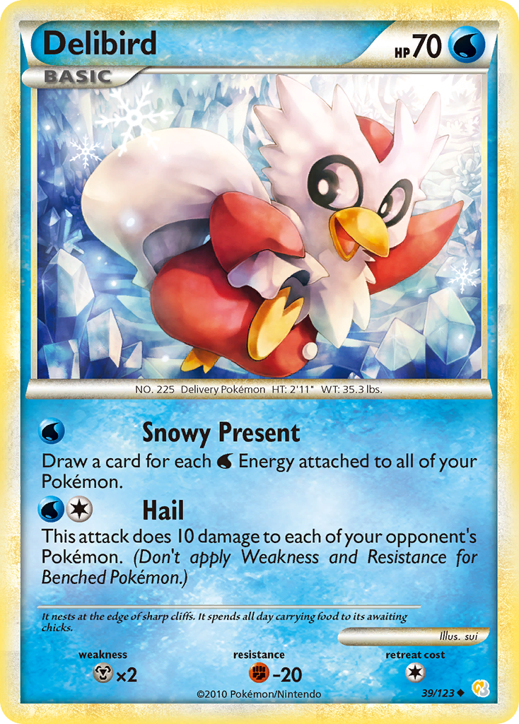 Delibird (39/123) [HeartGold & SoulSilver: Base Set] | Tabernacle Games