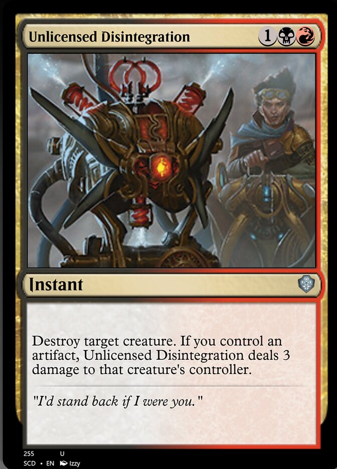 Unlicensed Disintegration [Starter Commander Decks] | Tabernacle Games