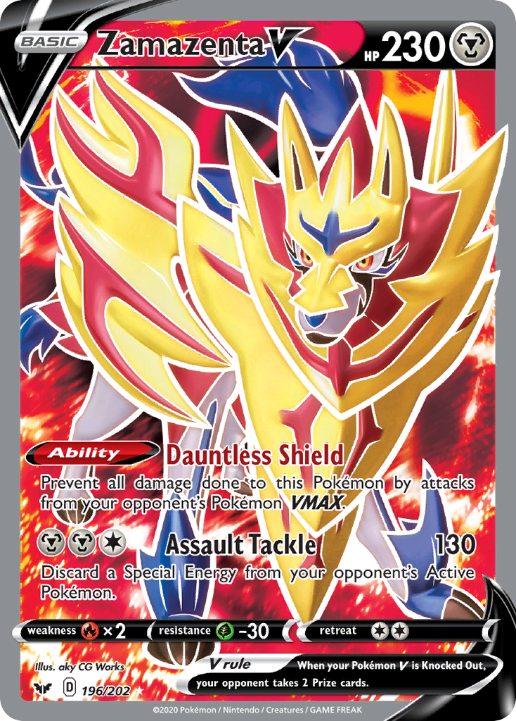 Zamazenta V (196/202) [Sword & Shield: Base Set] | Tabernacle Games