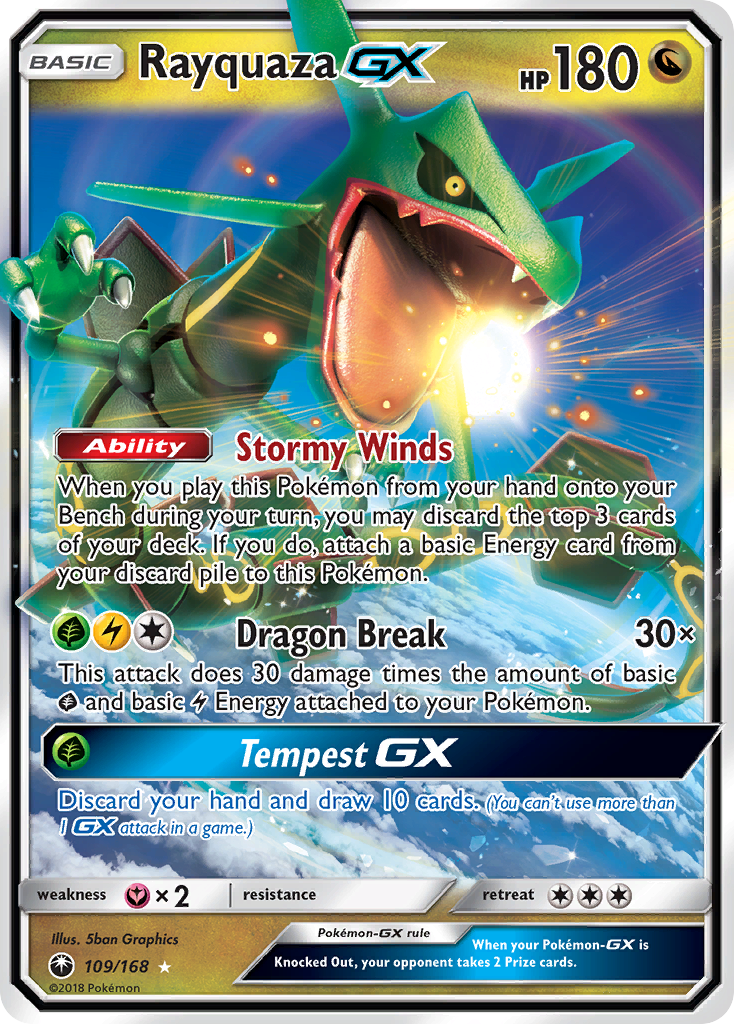 Rayquaza GX (109/168) [Sun & Moon: Celestial Storm] | Tabernacle Games