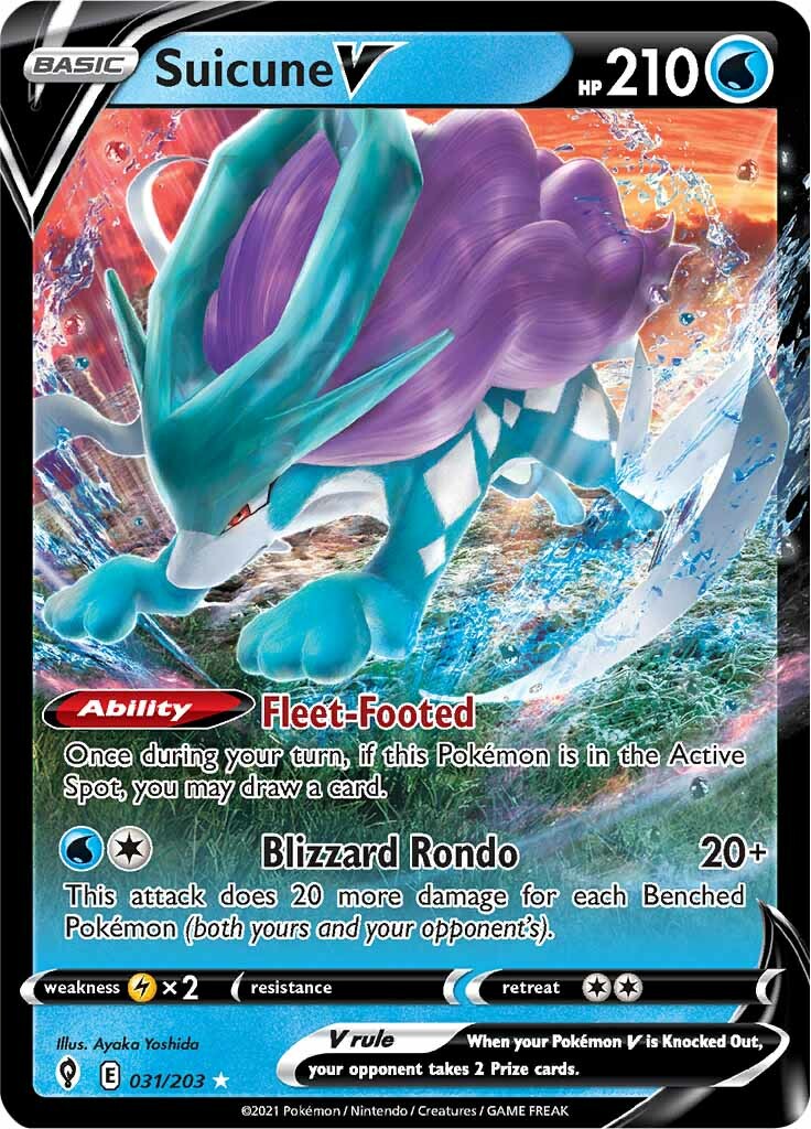 Suicune V (031/203) [Sword & Shield: Evolving Skies] | Tabernacle Games