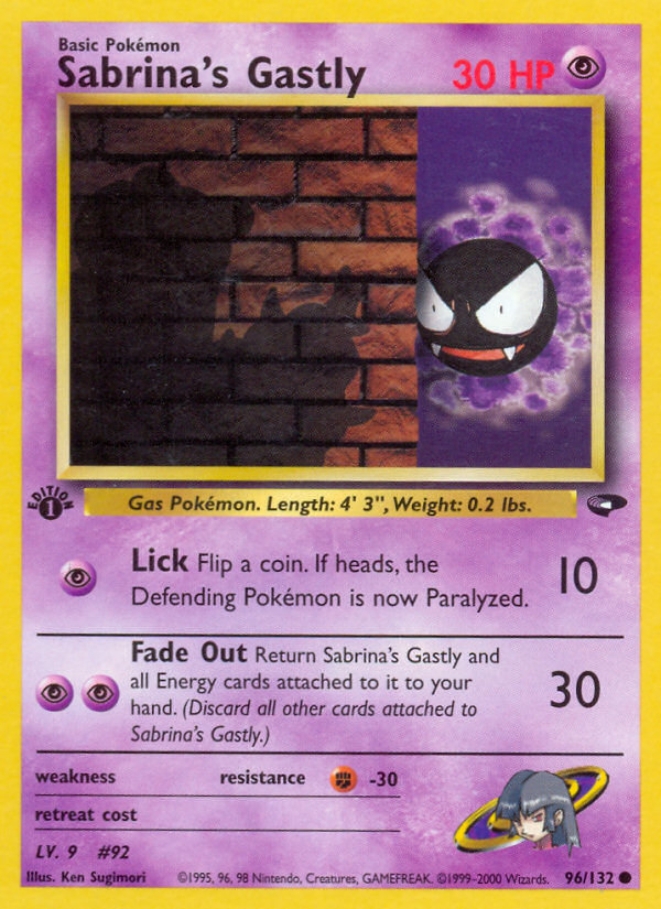 Sabrina's Gastly (96/132) [Gym Challenge 1st Edition] | Tabernacle Games