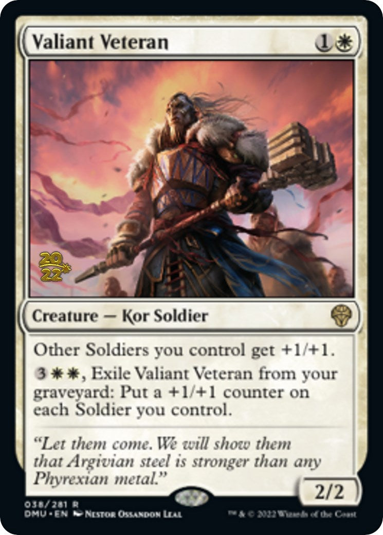 Valiant Veteran [Dominaria United Prerelease Promos] | Tabernacle Games