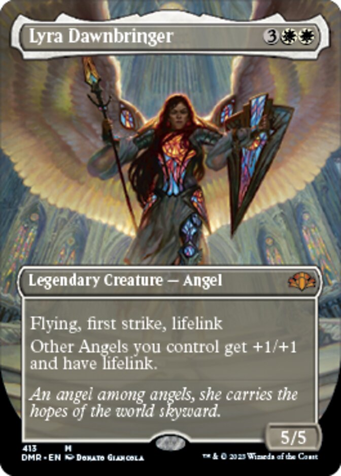 Lyra Dawnbringer (Borderless Alternate Art) [Dominaria Remastered] | Tabernacle Games