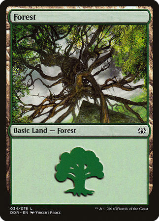 Forest (34) [Duel Decks: Nissa vs. Ob Nixilis] | Tabernacle Games