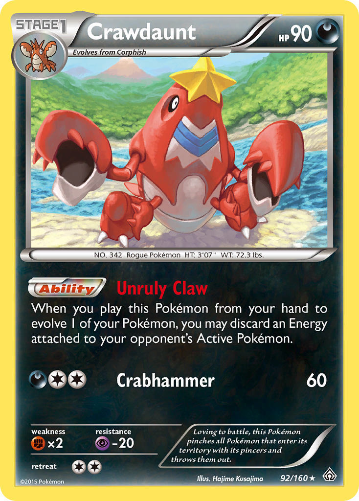 Crawdaunt (92/160) [XY: Primal Clash] | Tabernacle Games