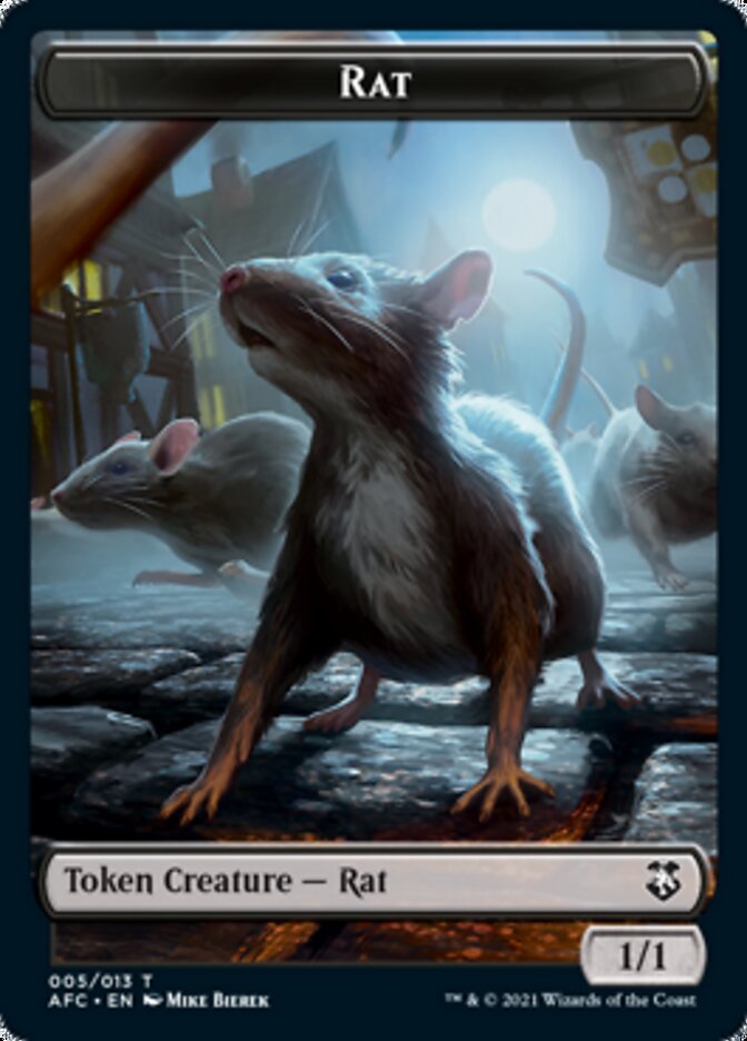 Rat // Zombie Double-sided Token [Dungeons & Dragons: Adventures in the Forgotten Realms Commander Tokens] | Tabernacle Games