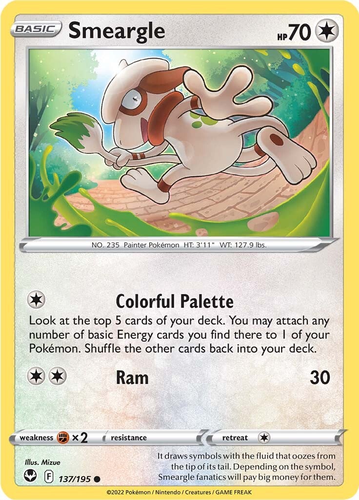 Smeargle (137/195) [Sword & Shield: Silver Tempest] | Tabernacle Games