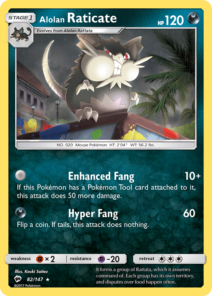 Alolan Raticate (82/147) [Sun & Moon: Burning Shadows] | Tabernacle Games