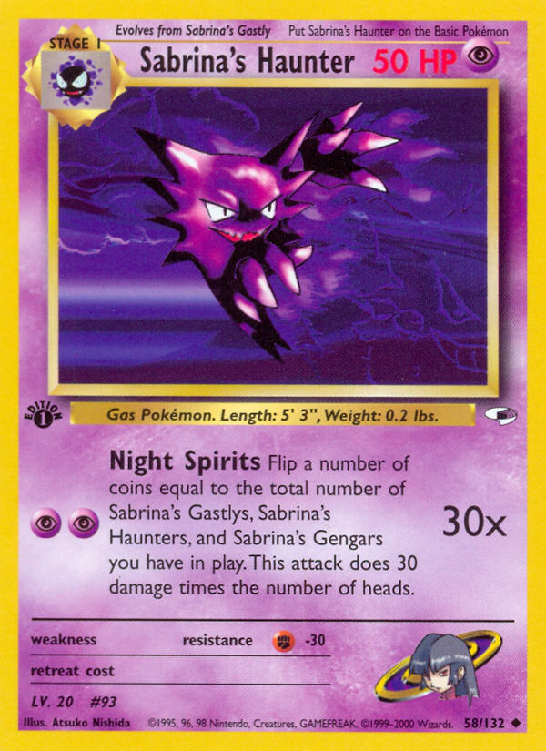 Sabrina's Haunter (58/132) [Gym Heroes 1st Edition] | Tabernacle Games