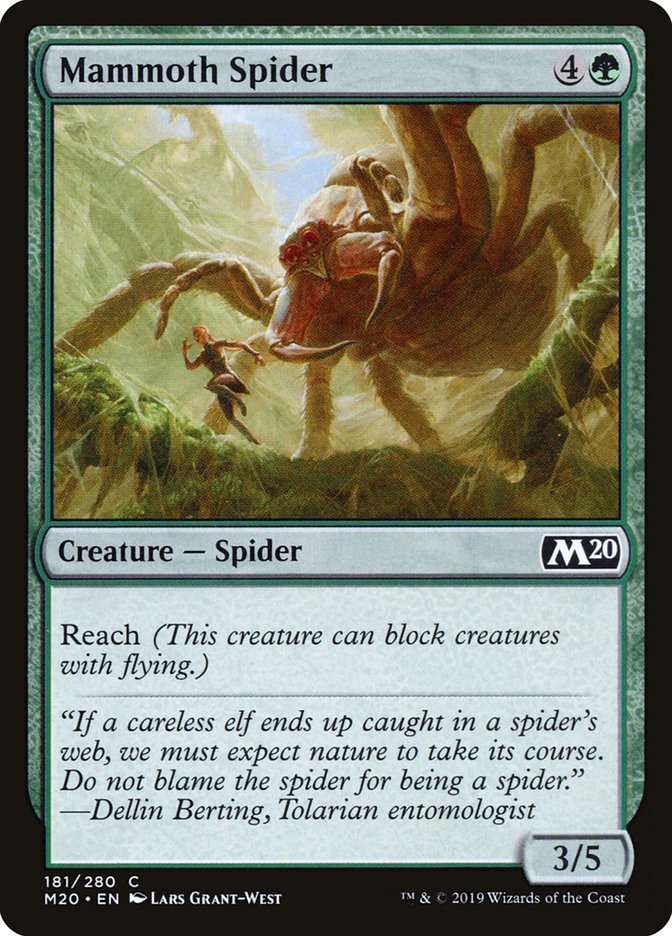 Mammoth Spider [Core Set 2020] | Tabernacle Games