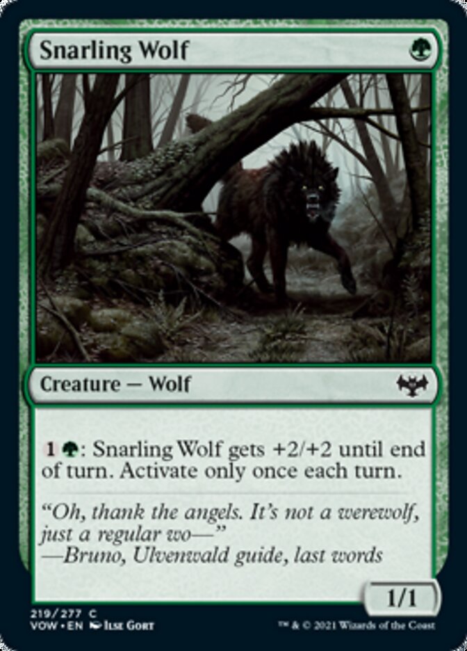 Snarling Wolf [Innistrad: Crimson Vow] | Tabernacle Games