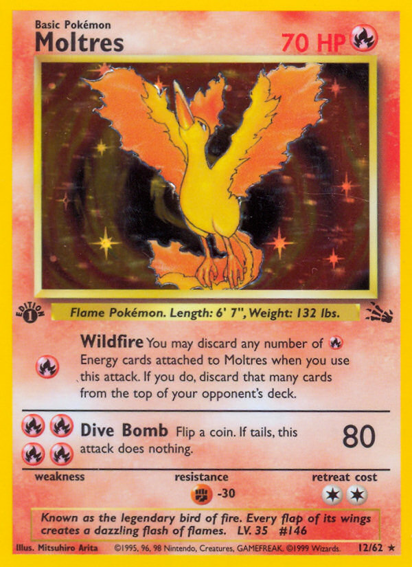 Moltres (12/62) [Fossil 1st Edition] | Tabernacle Games