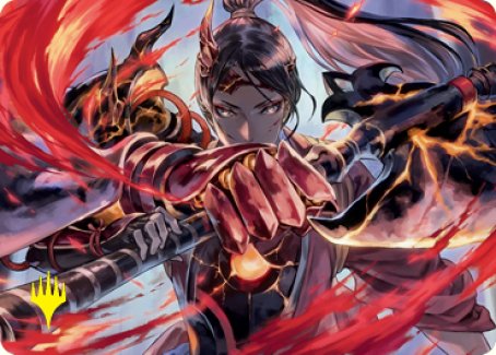 Risona, Asari Commander Art Card (Gold-Stamped Signature) [Kamigawa: Neon Dynasty Art Series] | Tabernacle Games