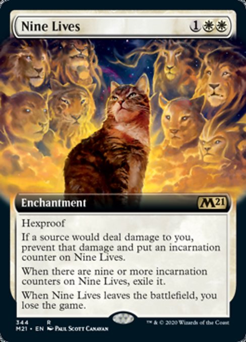 Nine Lives (Extended Art) [Core Set 2021] | Tabernacle Games