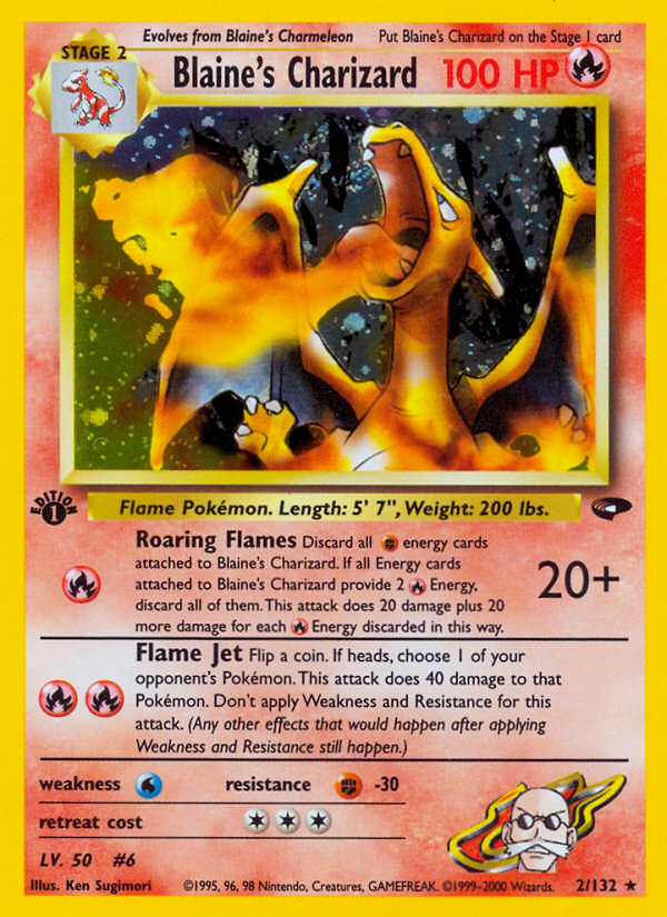 Blaine's Charizard (2/132) [Gym Challenge 1st Edition] | Tabernacle Games