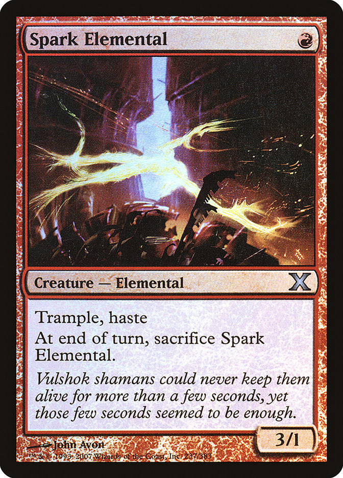 Spark Elemental (Premium Foil) [Tenth Edition] | Tabernacle Games