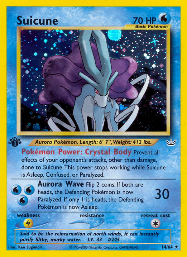 Suicune (14/64) [Neo Revelation 1st Edition] | Tabernacle Games
