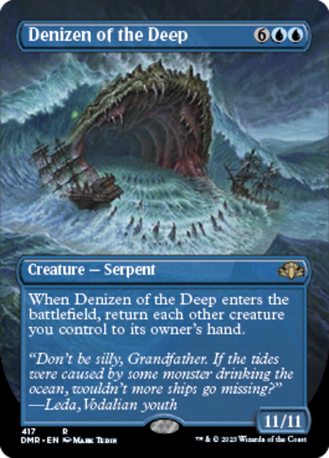 Denizen of the Deep (Borderless Alternate Art) [Dominaria Remastered] | Tabernacle Games