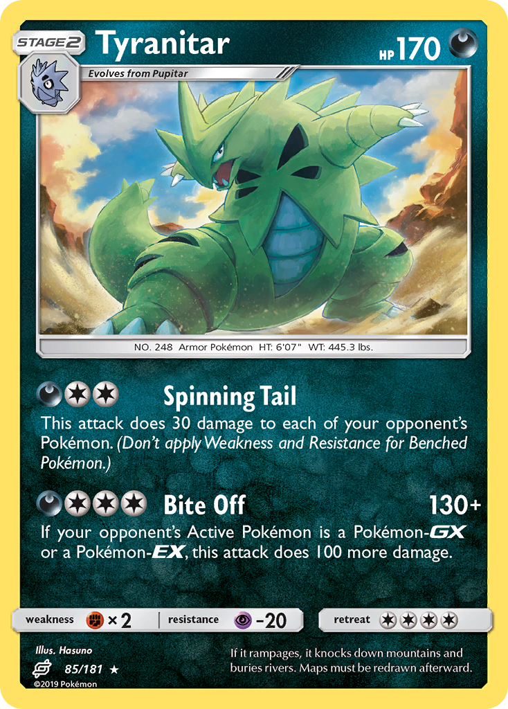 Tyranitar (85/181) [Sun & Moon: Team Up] | Tabernacle Games