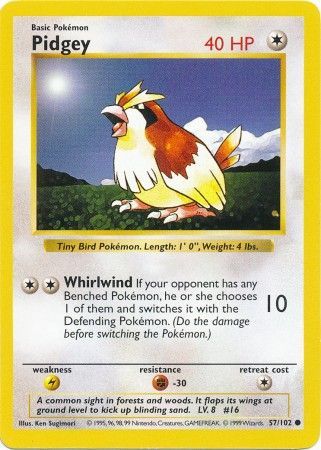 Pidgey (57/102) [Base Set Shadowless Unlimited] | Tabernacle Games