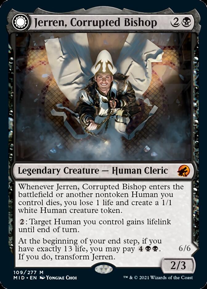 Jerren, Corrupted Bishop // Ormendahl, the Corrupted [Innistrad: Midnight Hunt] | Tabernacle Games