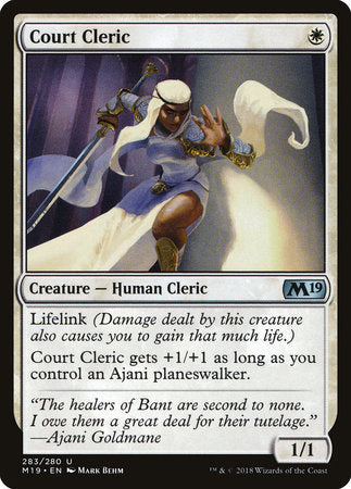 Court Cleric [Core Set 2019] | Tabernacle Games