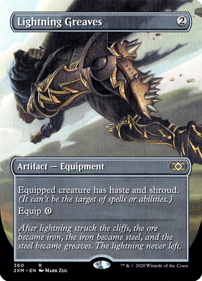 Lightning Greaves (Borderless) [Double Masters] | Tabernacle Games