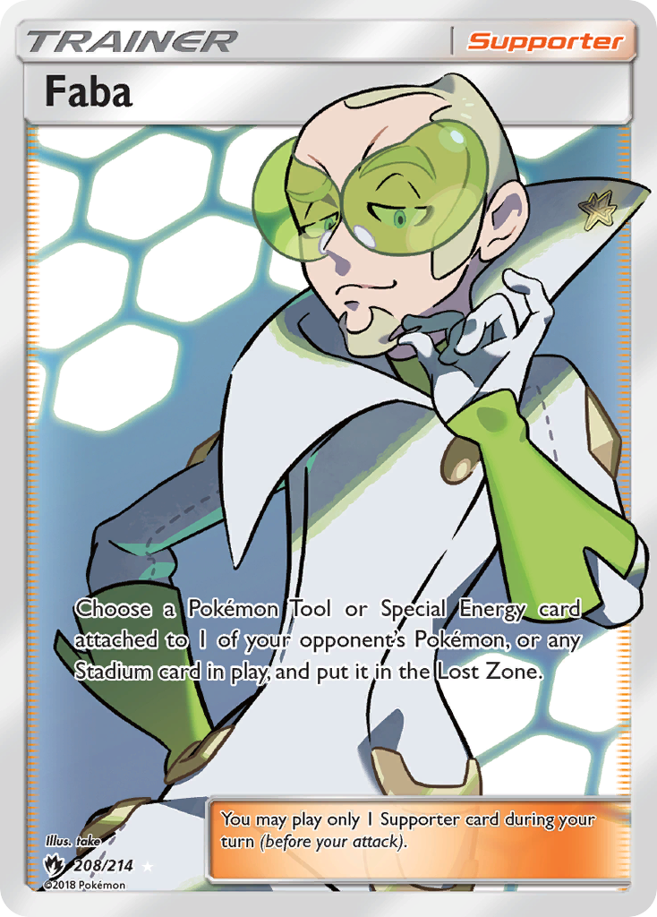 Faba (208/214) [Sun & Moon: Lost Thunder] | Tabernacle Games