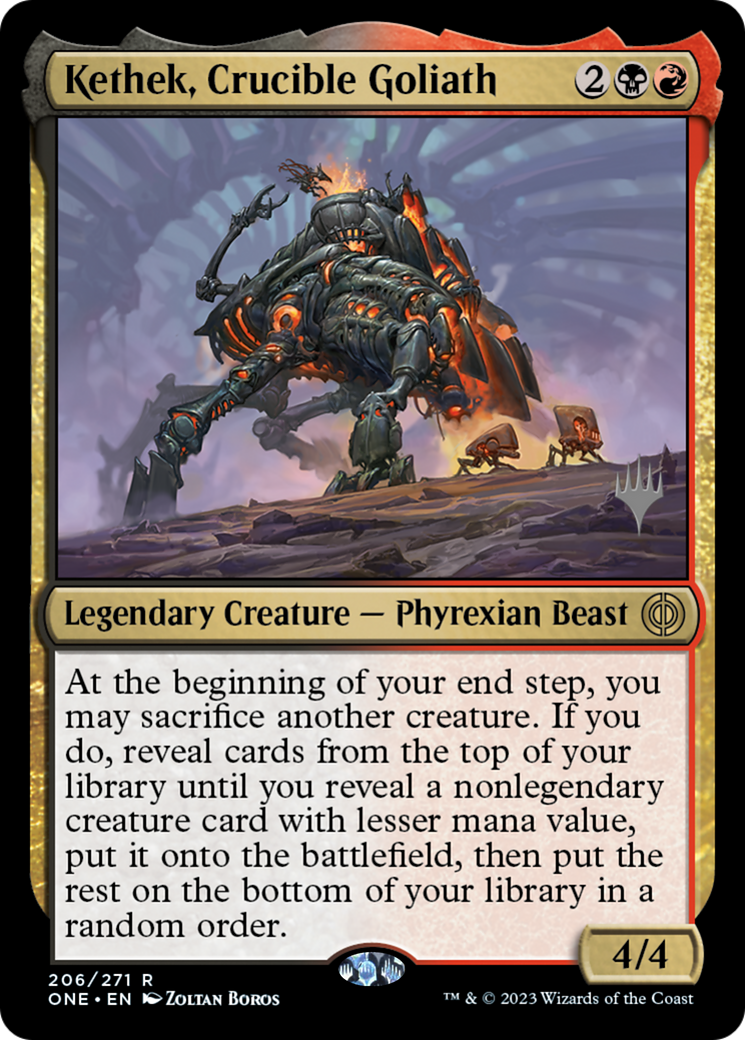 Kethek, Crucible Goliath (Promo Pack) [Phyrexia: All Will Be One Promos] | Tabernacle Games