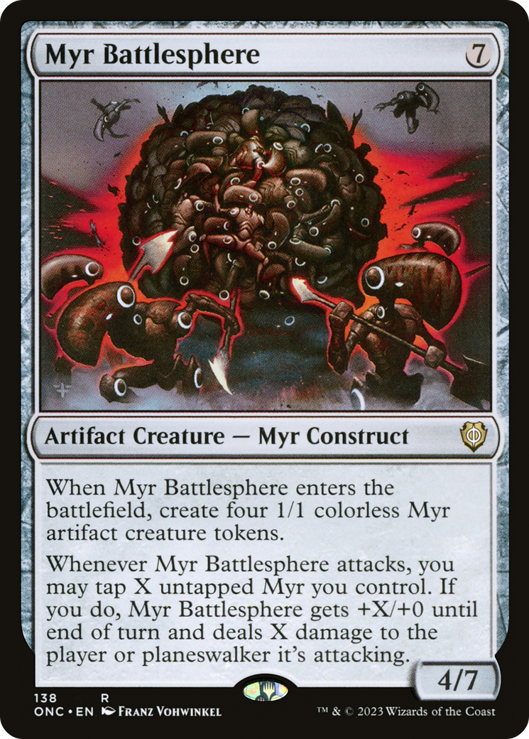 Myr Battlesphere [Phyrexia: All Will Be One Commander] | Tabernacle Games