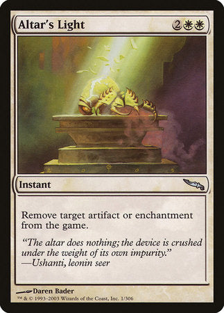 Altar's Light [Mirrodin] | Tabernacle Games