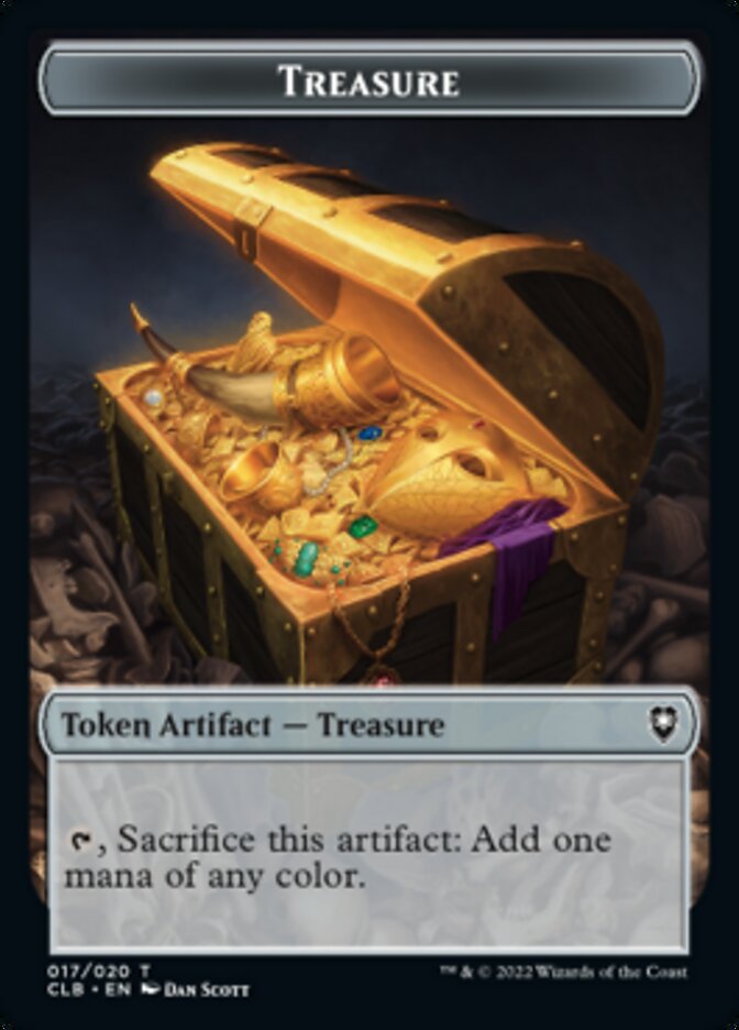 Treasure // Dragon Double-sided Token [Commander Legends: Battle for Baldur's Gate Tokens] | Tabernacle Games