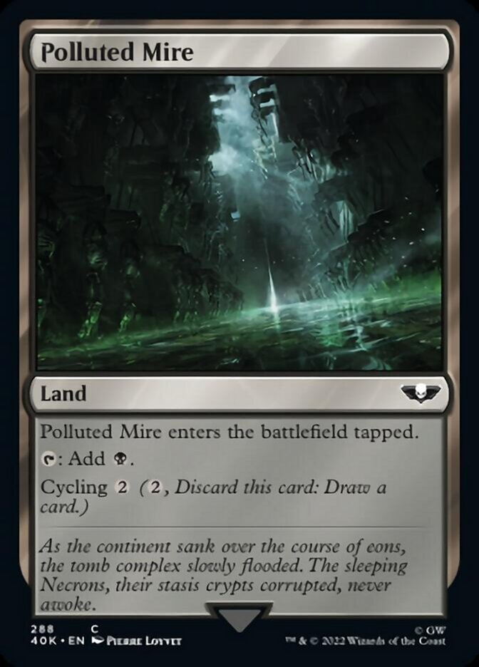 Polluted Mire (Surge Foil) [Universes Beyond: Warhammer 40,000] | Tabernacle Games